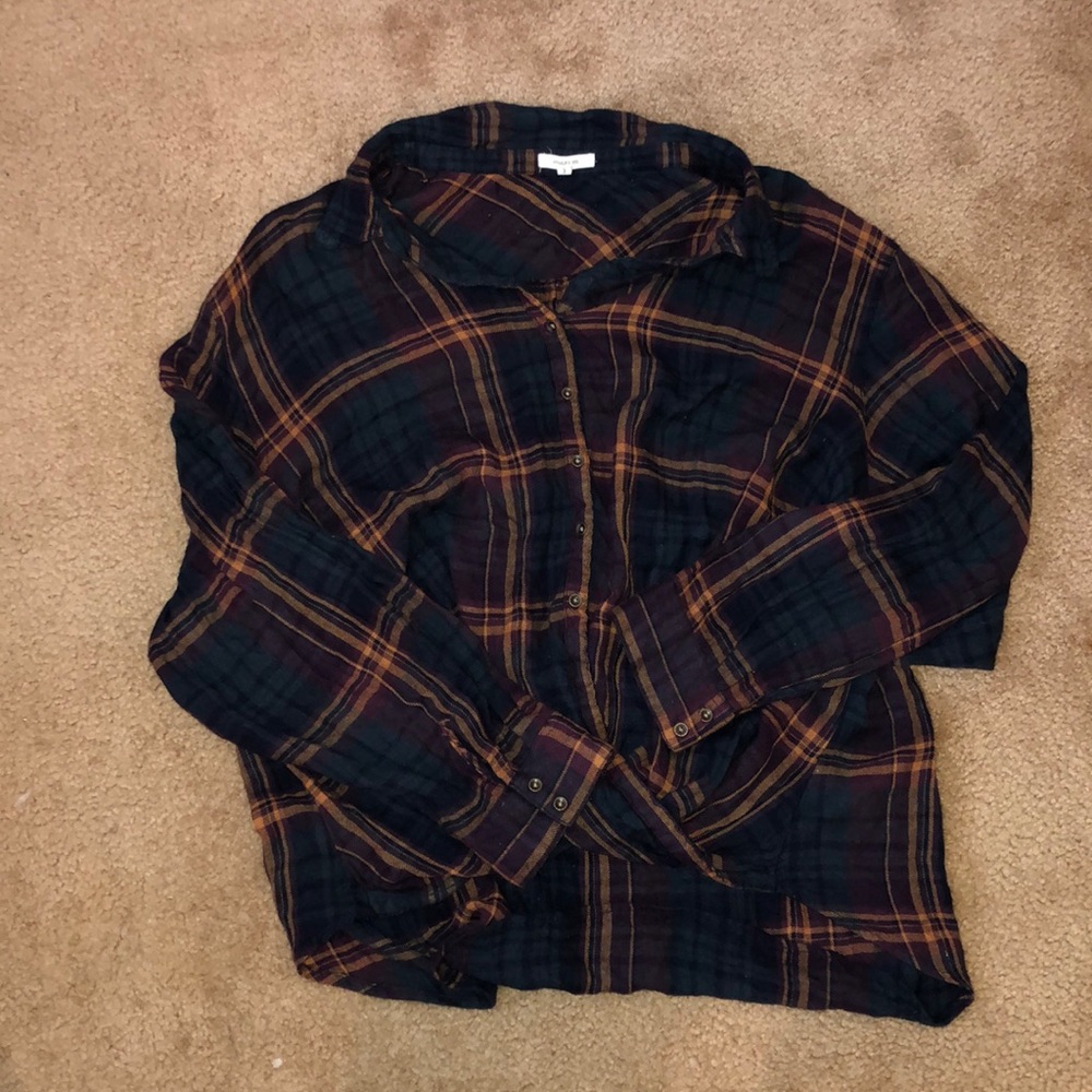 maurices plus size flannel blouse